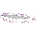 Sengeramme 90X200 Cm Heltre Furu
