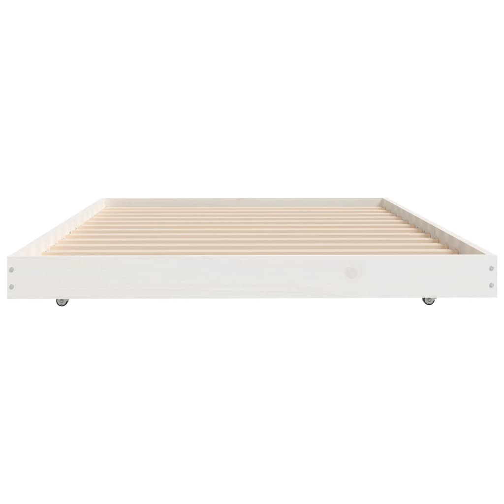 Sengeramme Uten Madrass Hvit 100X200 Cm Heltre Furu