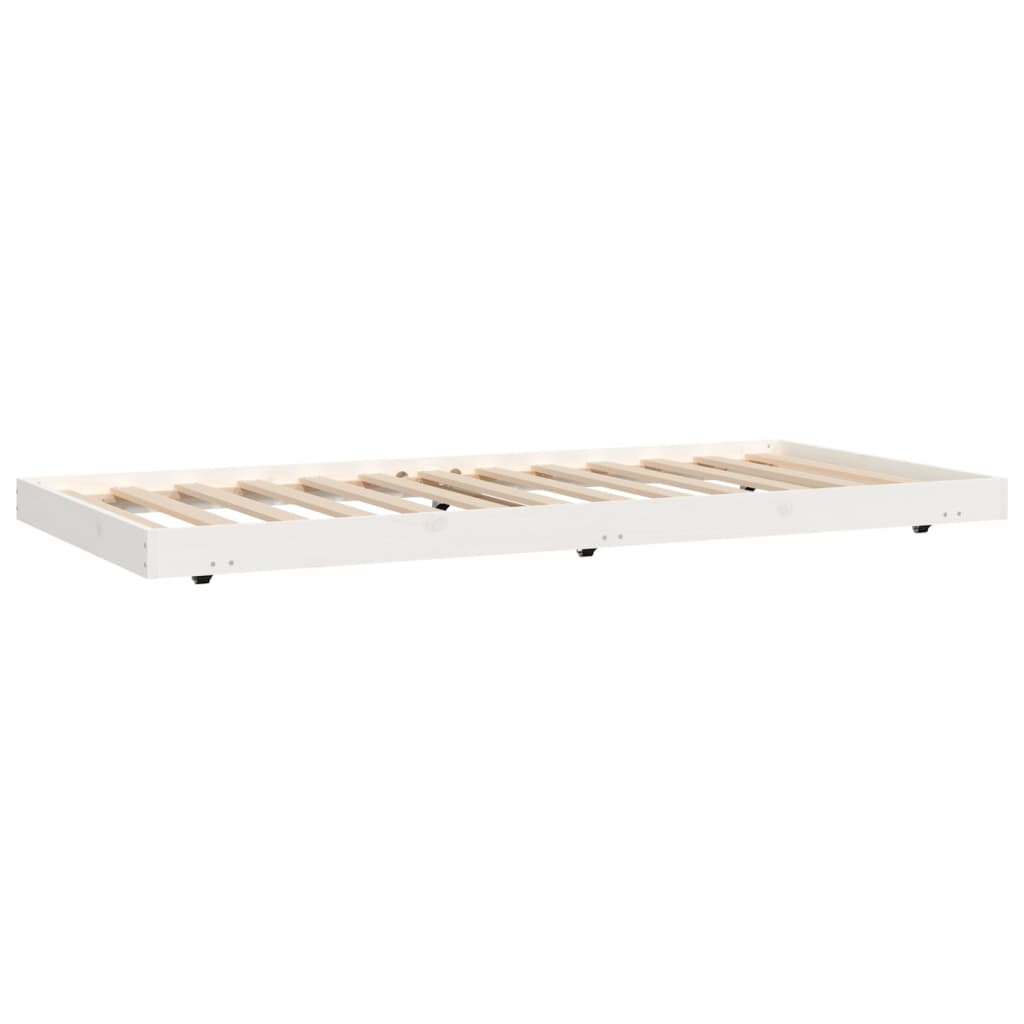 Sengeramme Uten Madrass Hvit 75X190 Cm Heltre Furu