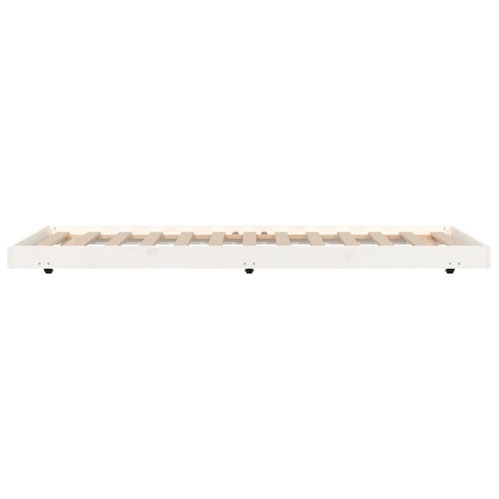 Sengeramme Uten Madrass Hvit 75X190 Cm Heltre Furu