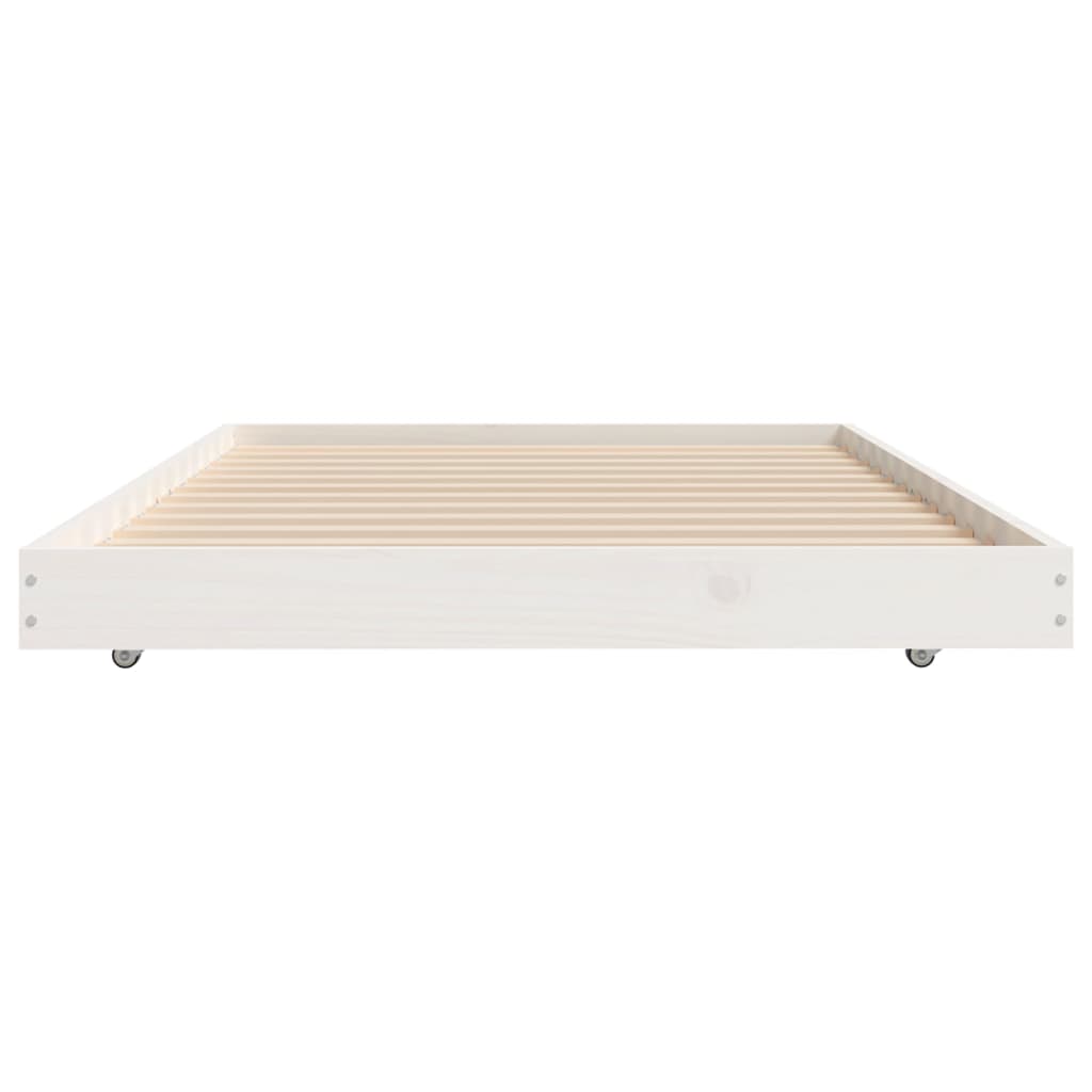 Sengeramme Uten Madrass Hvit 75X190 Cm Heltre Furu