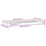 Sengeramme Uten Madrass Hvit 75X190 Cm Heltre Furu