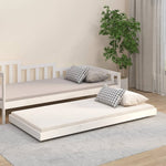 Sengeramme Uten Madrass Hvit 75X190 Cm Heltre Furu
