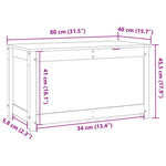 Putekasse Hvit 80X40X45,5 Cm Heltre Furu
