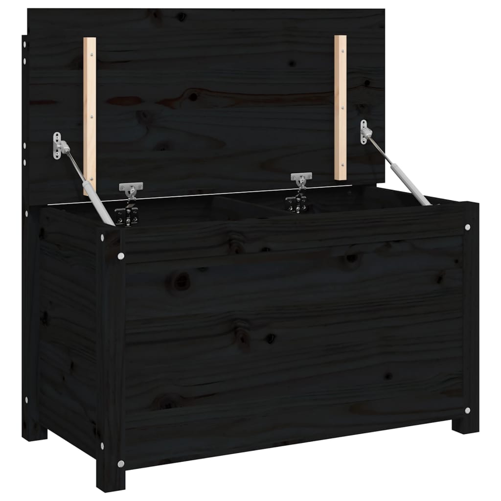 Benk Svart 80X41X77 Cm Heltre Furu