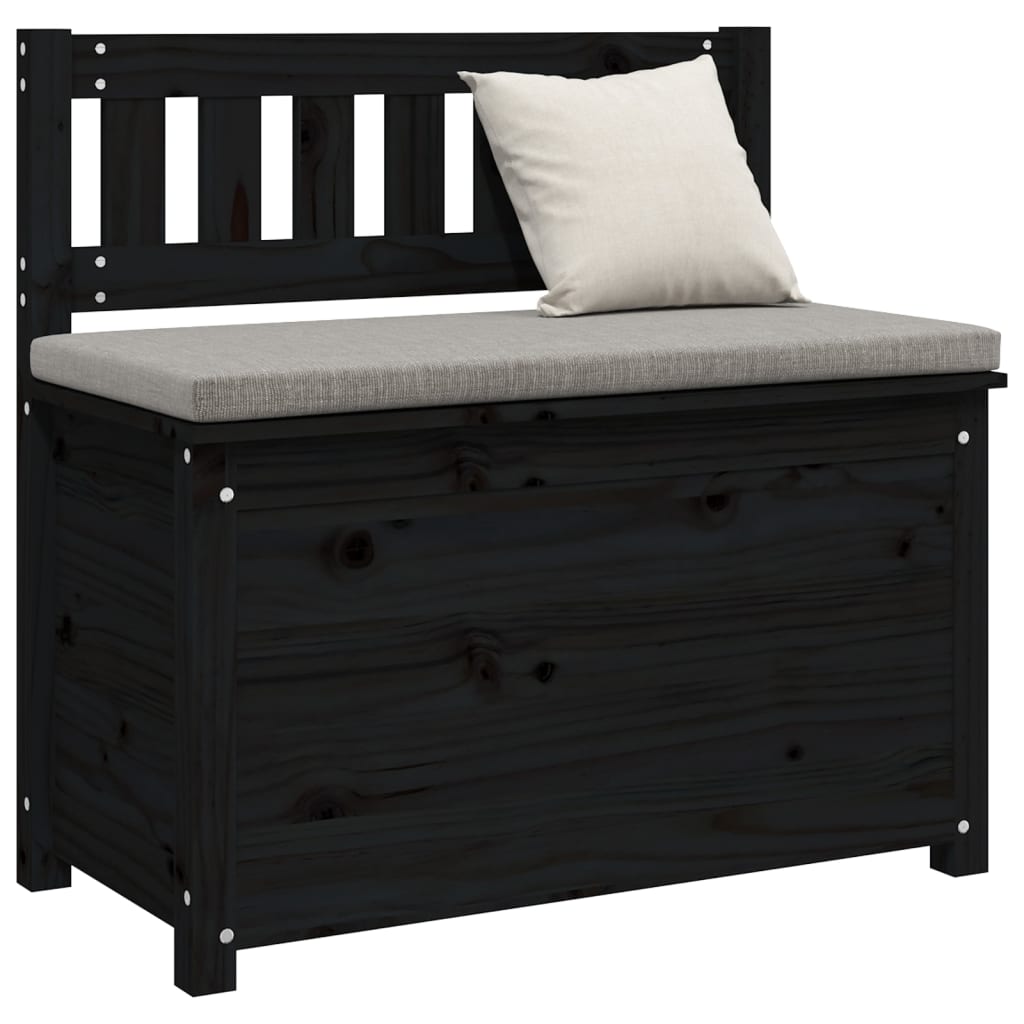 Benk Svart 80X41X77 Cm Heltre Furu
