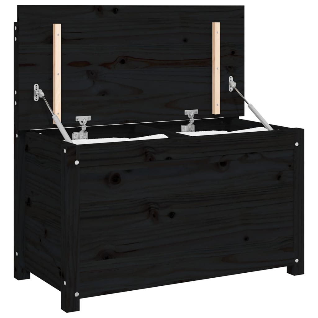 Benk Svart 80X41X77 Cm Heltre Furu
