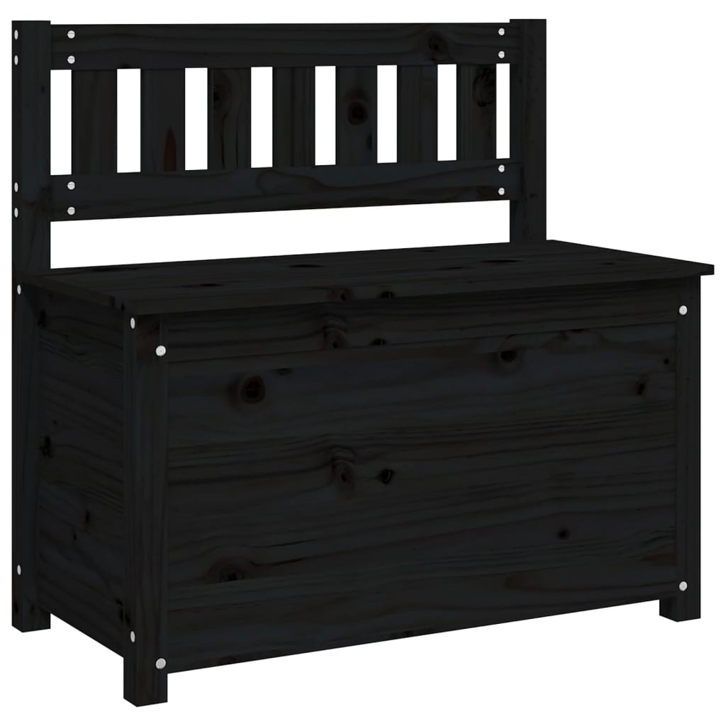 Benk Svart 80X41X77 Cm Heltre Furu
