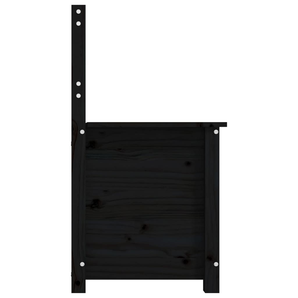 Benk Svart 80X41X77 Cm Heltre Furu