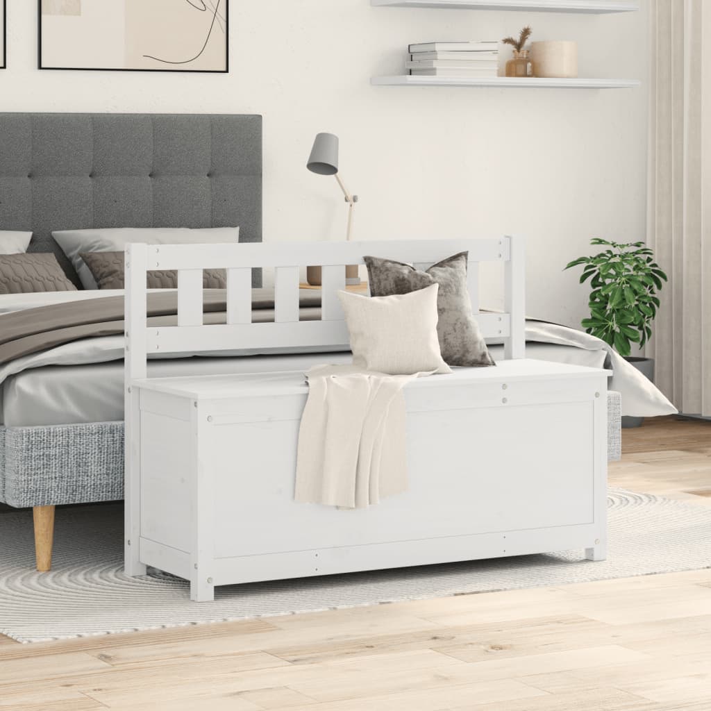 Benk Hvit 110X41X76,5 Cm Heltre Furu