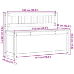 Benk Hvit 110X41X76,5 Cm Heltre Furu