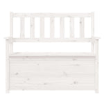 Benk Hvit 112,5X51,5X96,5 Cm Heltre Furu