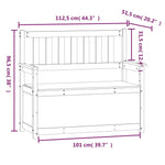 Benk Hvit 112,5X51,5X96,5 Cm Heltre Furu