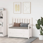 Benk Hvit 112,5X51,5X96,5 Cm Heltre Furu