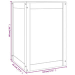 Skittentøyskurv Hvit 44X44X66 Cm Heltre Furu