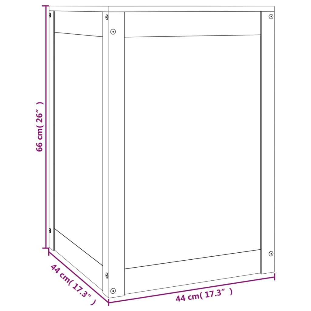 Skittentøyskurv Hvit 44X44X66 Cm Heltre Furu