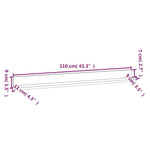 Vegghyller 2 Stk 110X11X9 Cm Heltre Furu