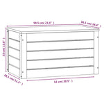 Putekasse Hvit 59,5X36,5X33 Cm Heltre Furu