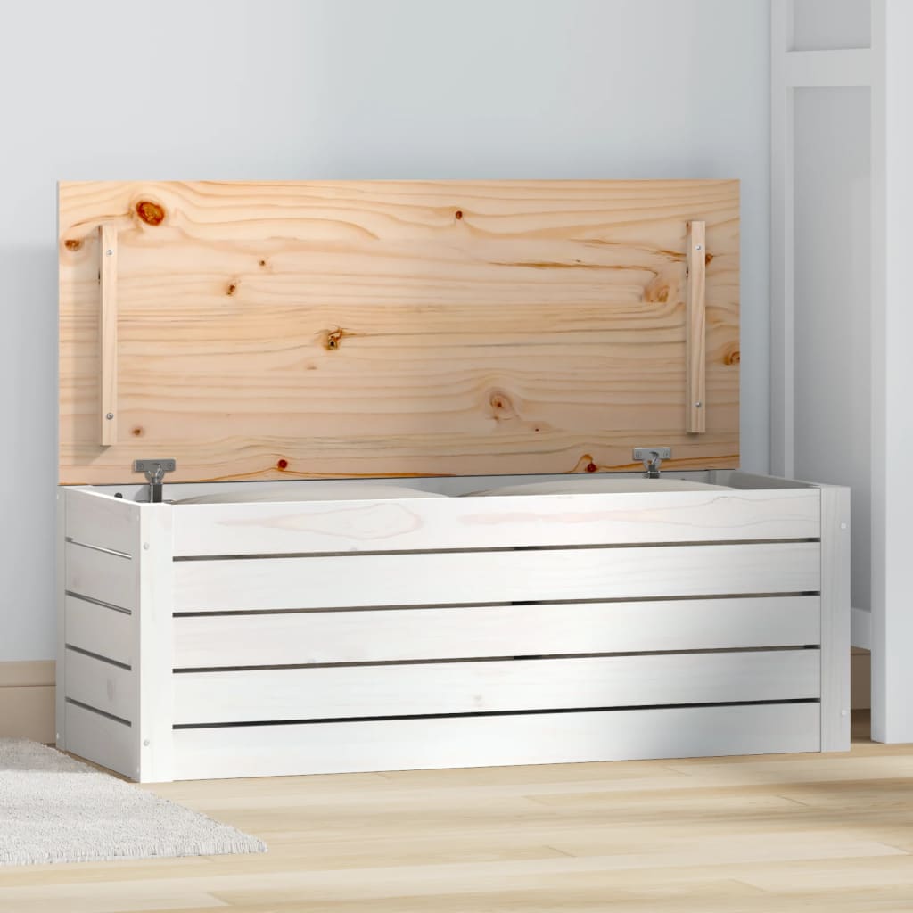 Putekasse Hvit 89X36,5X33 Cm Heltre Furu