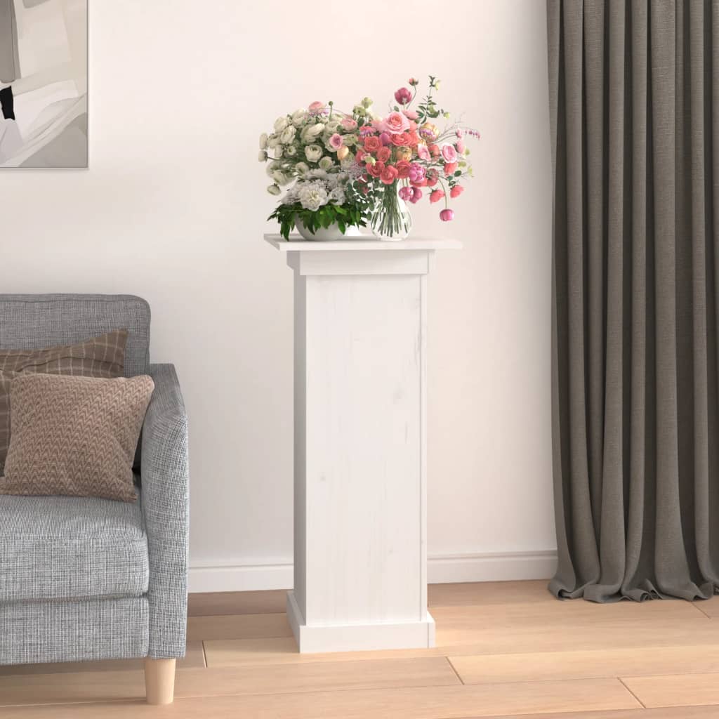 Blomsterstativ Hvit 40X40X90 Cm Heltre Furu