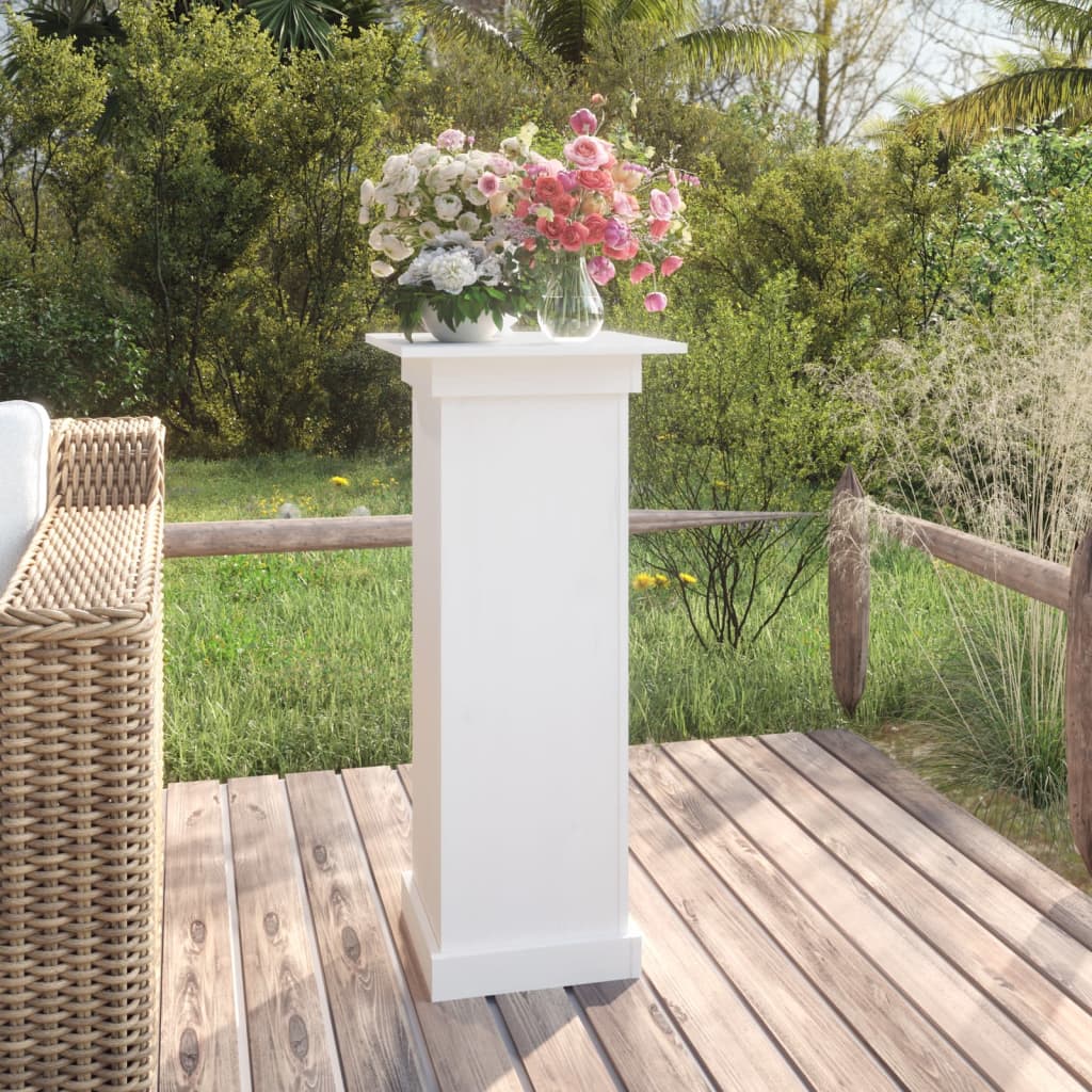 Blomsterstativ Hvit 40X40X90 Cm Heltre Furu
