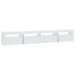 Tv-Benk Med Led-Lys Hvit 240X35X40 Cm