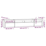 Tv-Benk Med Led-Lys Svart 240X35X40 Cm