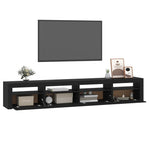 Tv-Benk Med Led-Lys Svart 240X35X40 Cm