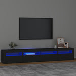Tv-Benk Med Led-Lys Svart 240X35X40 Cm