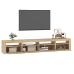 Tv-Benk Med Led-Lys Sonoma Eik 240X35X40 Cm
