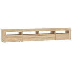 Tv-Benk Med Led-Lys Sonoma Eik 240X35X40 Cm