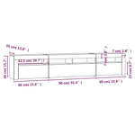 Tv-Benk Med Led-Lys Svart 210X35X40 Cm