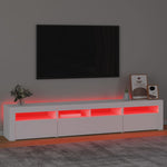 Tv-Benk Med Led-Lys Svart 210X35X40 Cm