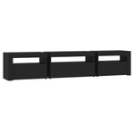 Tv-Benk Med Led-Lys Svart 195X35X40 Cm