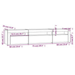 Tv-Benk Med Led-Lys Betonggrå 195X35X40 Cm
