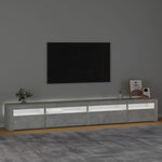 Tv-Benk Med Led-Lys Betonggrå 270X35X40 Cm