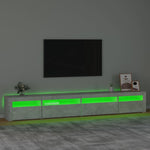 Tv-Benk Med Led-Lys Betonggrå 270X35X40 Cm
