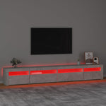 Tv-Benk Med Led-Lys Betonggrå 270X35X40 Cm