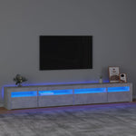 Tv-Benk Med Led-Lys Betonggrå 270X35X40 Cm
