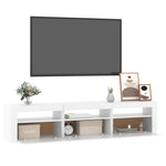 Tv-Benk Med Led-Lys Hvit 180X35X40 Cm