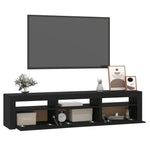 Tv-Benk Med Led-Lys Svart 180X35X40 Cm