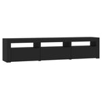 Tv-Benk Med Led-Lys Svart 180X35X40 Cm