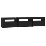 Tv-Benk Med Led-Lys Svart 180X35X40 Cm