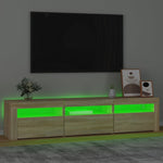 Tv-Benk Med Led-Lys Sonoma Eik 180X35X40 Cm