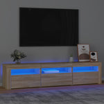 Tv-Benk Med Led-Lys Sonoma Eik 180X35X40 Cm