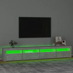 Tv-Benk Med Led-Lys Betonggrå 240X35X40 Cm