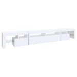 Tv-Benk Med Led-Lys Hvit 260X36,5X40 Cm