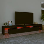 Tv-Benk Med Led-Lys Svart 260X36,5X40 Cm