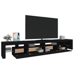 Tv-Benk Med Led-Lys Svart 260X36,5X40 Cm