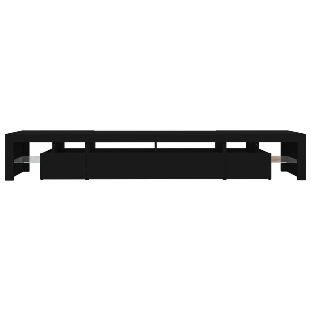 Tv-Benk Med Led-Lys Svart 260X36,5X40 Cm